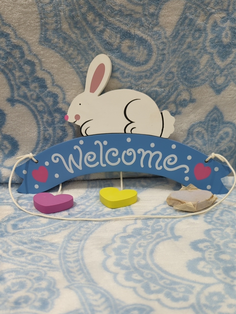 Welcome Bunny Wooden Sign